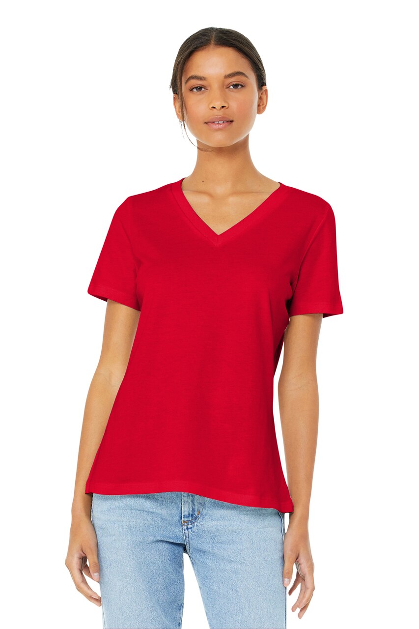BELLA + CANVAS® Women’s Relaxed Jersey Short Sleeve V-Neck Tee